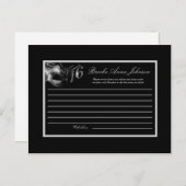 Carte de conseil écrit Sweet 16 Silver Black (Devant / Derrière)