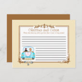 Carte de conseil écrit vient de se marier couple (Devant / Derrière)