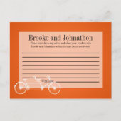 Carte de conseil écrit Whimsical Orange Double Vél (Devant)