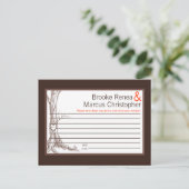 Carte de conseil écrite Arbre automnale Carvages i (Debout devant)