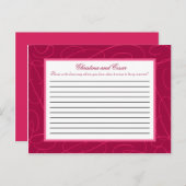 Carte de conseil écrite Boucles/torons roses framb (Devant / Derrière)