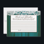 Carte de conseil écrite Distrissé Turquoise dentel<br><div class="desc">Ces adorables cartes de conseil écrites sont un complément parfait à tout baby shower ou fête d'anniversaire. Il vous suffit de remettre ces cartes à vos invités, ainsi que des stylos Sharpie à pointe fine. Vos invités peuvent alors noter tous les conseils qu'ils ont pour la nouvelle maman d'être ou...</div>
