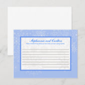 Carte de conseil écrite du Mariage Snowflake (Devant / Derrière)