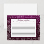 Carte de conseil écrite Étoiles violettes et floco (Devant / Derrière)