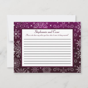 Carte de conseil écrite Étoiles violettes et floco