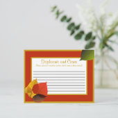 Carte de conseil écrite Feuilles de remplissage (Debout devant)