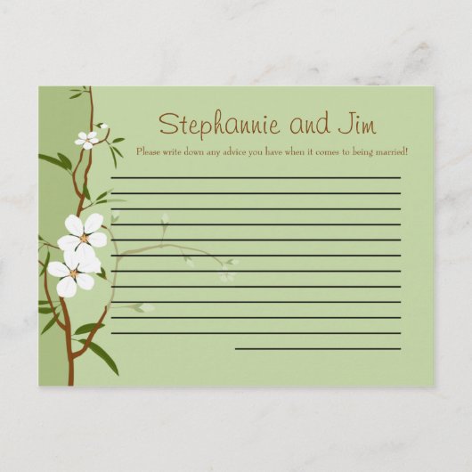 Carte de conseil écrite Fleurs de bois de chien (Devant)