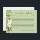 Carte de conseil écrite Fleurs de bois de chien<br><div class="desc">Ces adorables Cartes de Conseils Écrits sont un complément parfait à tout Mariage. Il vous suffit de remettre ces cartes à vos invités, ainsi que des stylos Sharpie à pointe fine. Vos invités peuvent alors noter tous les conseils qu'ils ont pour la nouvelle mariée et mariée. Ils sont imprimés à...</div>