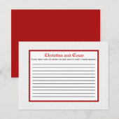 Carte de conseil écrite Gris Rouge Forme Imprimer (Devant / Derrière)