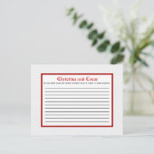 Carte de conseil écrite Gris Rouge Forme Imprimer (Debout devant)
