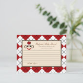 Carte de conseil écrite Jacquard de singe rouge So (Debout devant)