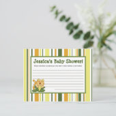 Carte de conseil écrite Jungle Babies Animaux (Debout devant)