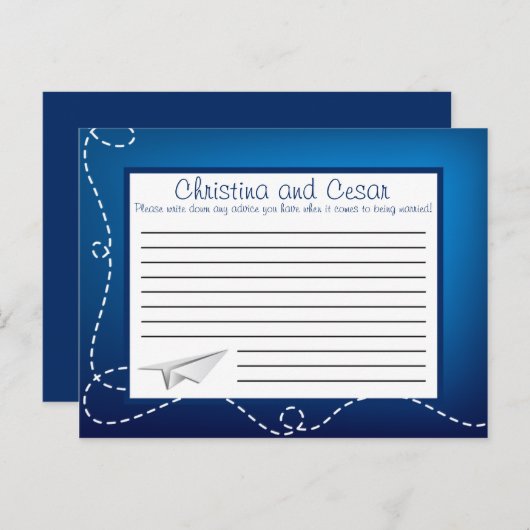 Carte de conseil écrite Papier Plan Boucles à toro (Devant / Derrière)