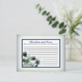 Carte de conseil écrite Peacock Feathers Bleu/Vert (Debout devant)