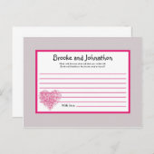 Carte de conseil écrite Pétales floraux rose (Devant / Derrière)