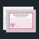 Carte de conseil écrite Pétales floraux rose<br><div class="desc">Ces adorables cartes de conseil écrites sont un complément parfait à tout baby shower ou fête d'anniversaire. Il vous suffit de remettre ces cartes à vos invités, ainsi que des stylos Sharpie à pointe fine. Vos invités peuvent alors noter tous les conseils qu'ils ont pour la nouvelle maman d'être ou...</div>