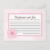 Carte de conseil écrite Pink Cherry Blossom (Devant)