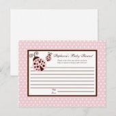 Carte de conseil écrite Pink Ladybug (Devant / Derrière)