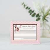 Carte de conseil écrite Pink Ladybug (Debout devant)