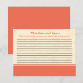 Carte de conseil écrite Pinkish/Peach Formal Scrol (Devant / Derrière)