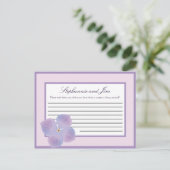 Carte de conseil écrite Purple Hydrangea (Debout devant)