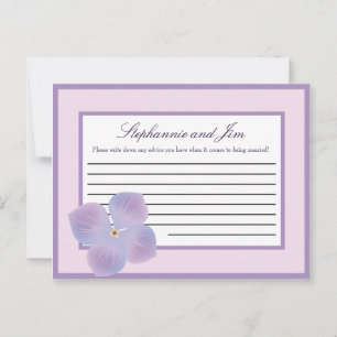 Carte de conseil écrite Purple Hydrangea