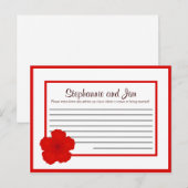 Carte de conseil écrite Red Cherry Blossom (Devant / Derrière)