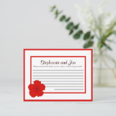 Carte de conseil écrite Red Cherry Blossom (Debout devant)