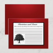 Carte de conseil écrite White Tree Red Black Strip (Devant / Derrière)