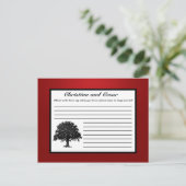 Carte de conseil écrite White Tree Red Black Strip (Debout devant)
