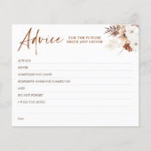 Carte de conseil élégante Boho Floral Terracotta (Devant)