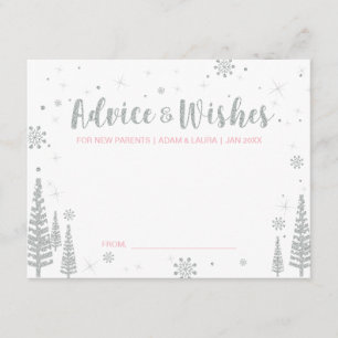 Carte de conseil en Baby shower rose pour maman, p