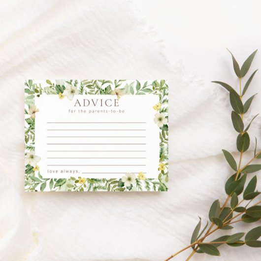 Carte de conseil en Baby shower sauvage rustique