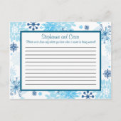 Carte de conseil en écriture Blue Tree / Snowflake (Devant)