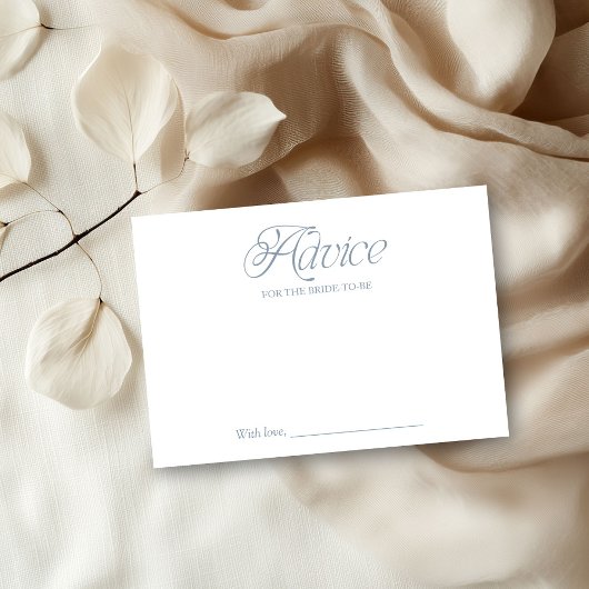 Carte de conseil en Fête des mariées bleue