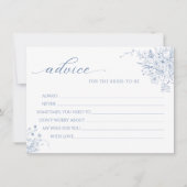 Carte de conseil en Fête des mariées bleue (Devant)