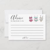 Carte de conseil en Fête des mariées de lingerie (Devant)