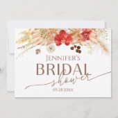 Carte de conseil en Fête des mariées Florale Boho  (Dos)