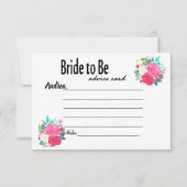 Carte de conseil en Fête des mariées florale pour (Devant)