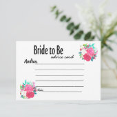 Carte de conseil en Fête des mariées florale pour (Debout devant)