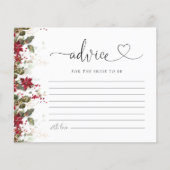 Carte de conseil en Fête des mariées Red Poinsetti (Devant)