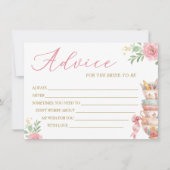 Carte de conseil en Fête des mariées Tea Party (Devant)