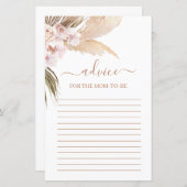 Carte de conseil en graminées Pampas (Devant / Derrière)