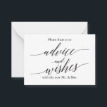 Carte de conseil et de bien-être des mariages<br><div class="desc">Cartes de conseils mignonnes avec dossier non doublé pour que les clients écrivent et se connectent</div>
