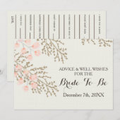 carte de conseil et de bien-être pour la douche de (Devant / Derrière)