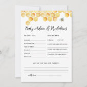 Carte de conseil et de prédictions du Baby shower  (Devant)