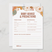 Carte de conseil et de prédictions super pour bébé (Devant)