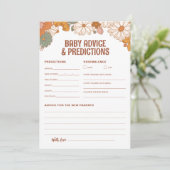 Carte de conseil et de prédictions super pour bébé (Debout devant)