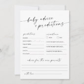 Carte de conseil et de prévision de Baby shower KA (Devant)