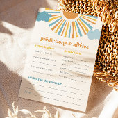 Carte de conseil et de prévision Sun Baby shower